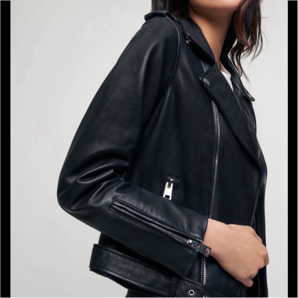 Trade/sell Maje leather jacket NWT w/ minor flaw🦄 - Picture 2 of 12